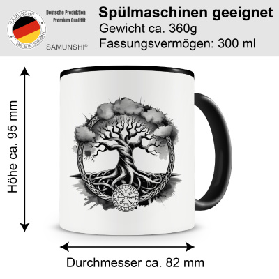 Tasse mit dem Motiv Yggdrasil Baum des Lebens - Ansicht 2