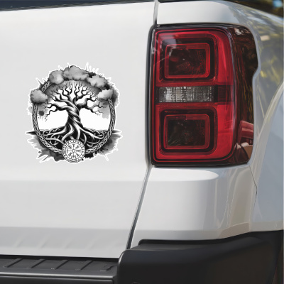 Yggdrasil Baum des Lebens Aufkleber - Ansicht 2