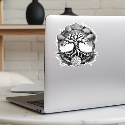 Yggdrasil Baum des Lebens Aufkleber - Ansicht 5