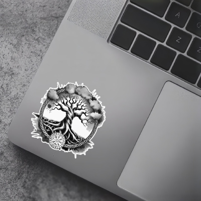 Yggdrasil Baum des Lebens Aufkleber - Ansicht 7