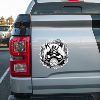 Wikinger mit xten Aufkleber - Ansicht 2