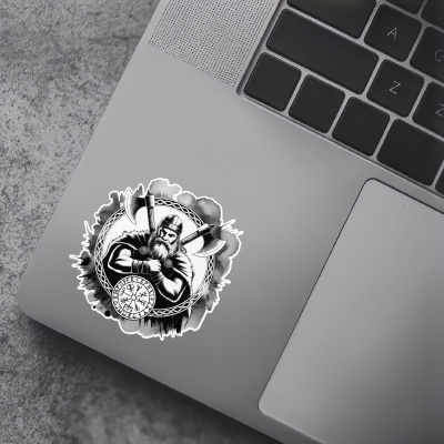 Wikinger mit xten Aufkleber - Ansicht 7