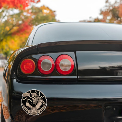 Thor mit  Hammer Mjlnir Sepia Aufkleber - Ansicht 3
