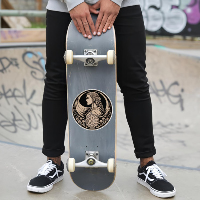 Frigg G�ttin der Mutterschaft Sepia Aufkleber - Ansicht 6