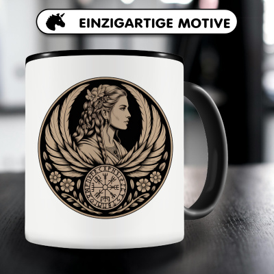 Tasse mit dem Motiv Freya G�ttin der Sch�nheit Sepia - Ansicht 3