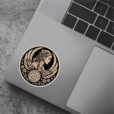 Freya Gttin der Schnheit Sepia Aufkleber - Ansicht 7