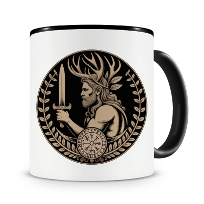 Tasse mit dem Motiv Frey Gott des Friedens Sepia