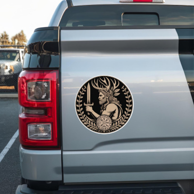 Frey Gott des Friedens Sepia Aufkleber - Ansicht 2