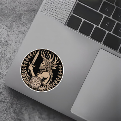 Frey Gott des Friedens Sepia Aufkleber - Ansicht 7