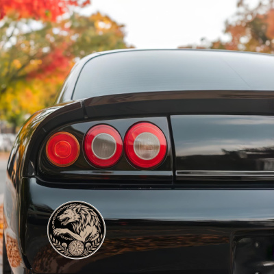 Fenrir der Wolf Sepia Aufkleber - Ansicht 3