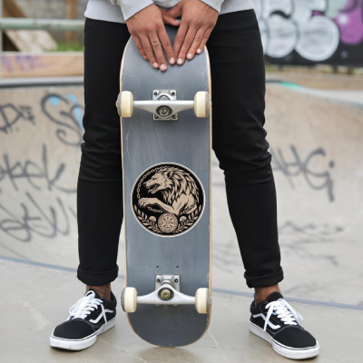 Fenrir der Wolf Sepia Aufkleber - Ansicht 6