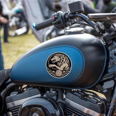 Fenrir der Wolf Sepia Aufkleber - Ansicht 8