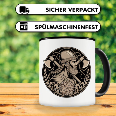 Tasse mit dem Motiv Wikinger mit �xten Sepia - Ansicht 4