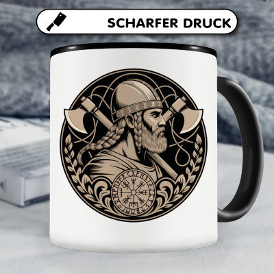 Tasse mit dem Motiv Wikinger mit �xten Sepia - Ansicht 5
