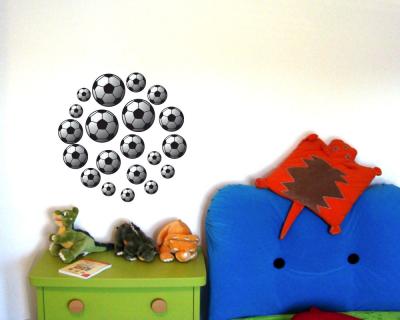 23-teiliges 'Fussball' Wandtattoo Set - Ansicht 3