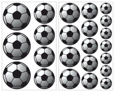 23-teiliges ”Fussball” Wandtattoo Set Wandtattoo