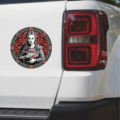 Freya Gttin der Schnheit Sepia Aufkleber - Ansicht 2