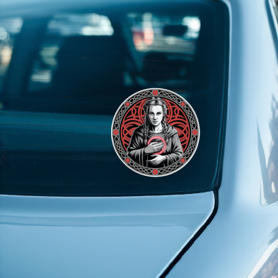 Freya Gttin der Schnheit Sepia Aufkleber - Ansicht 3