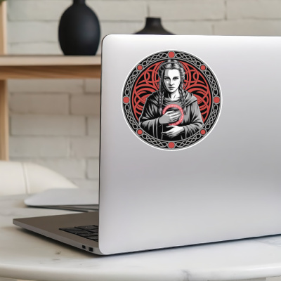 Freya Gttin der Schnheit Sepia Aufkleber - Ansicht 5