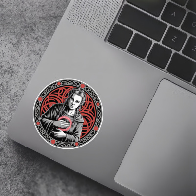 Freya Gttin der Schnheit Sepia Aufkleber - Ansicht 7