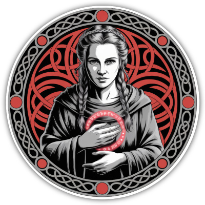 Freya Gttin der Schnheit Sepia Aufkleber