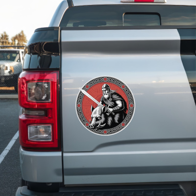 Frey Gott des Friedens Sepia Aufkleber - Ansicht 2