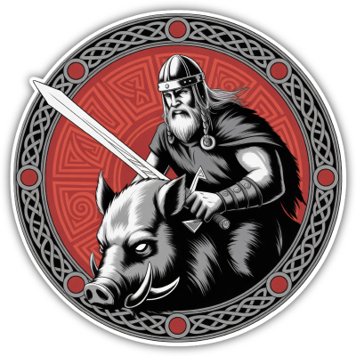 Frey Gott des Friedens Sepia Aufkleber