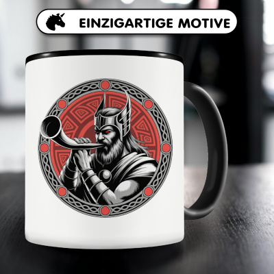 Tasse mit dem Motiv Heimdall Wchter der Gtter Rot - Ansicht 3