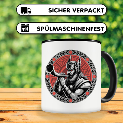 Tasse mit dem Motiv Heimdall Wchter der Gtter Rot - Ansicht 4