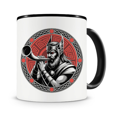 Tasse mit dem Motiv Heimdall Wchter der Gtter Rot