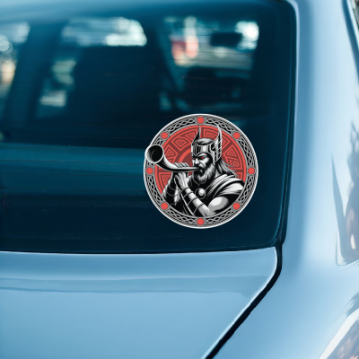 Heimdall W�chter der G�tter Sepia Aufkleber - Ansicht 3