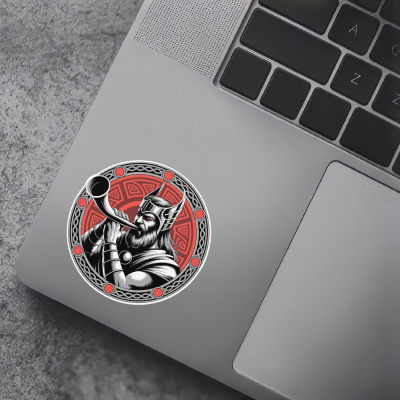 Heimdall W�chter der G�tter Sepia Aufkleber - Ansicht 7