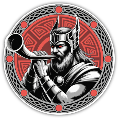 Heimdall Wchter der Gtter Sepia Aufkleber