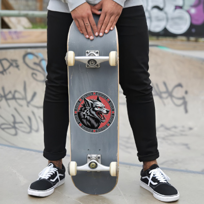 Fenrir der Wolf Rot Aufkleber - Ansicht 6