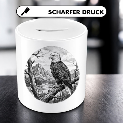 Spardose mit dem Motiv Adler in der Wildnis - Ansicht 5