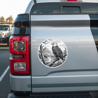 Adler in der Wildnis Aufkleber Bunt - Ansicht 2