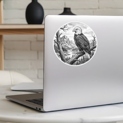 Adler in der Wildnis Aufkleber Bunt - Ansicht 5