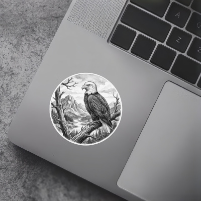 Adler in der Wildnis Aufkleber Bunt - Ansicht 7