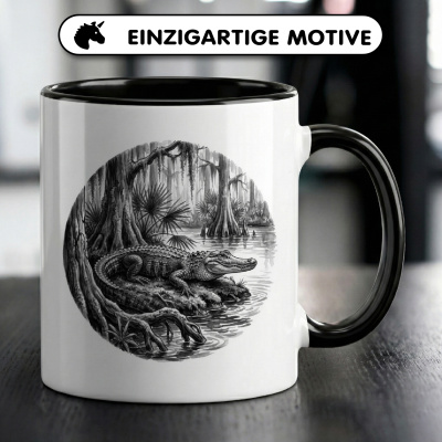 Tasse mit dem Motiv Alligator in der Wildnis - Ansicht 3