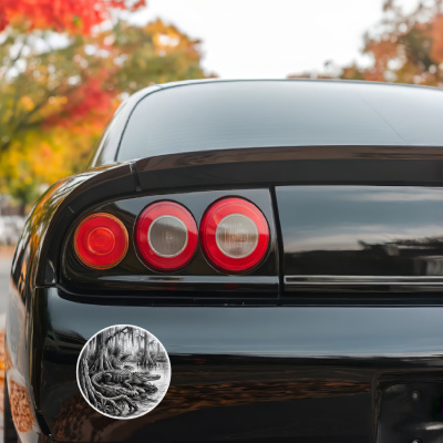 Alligator in der Wildnis Aufkleber Bunt - Ansicht 3