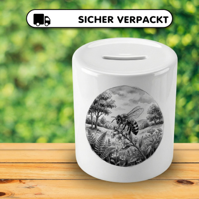 Spardose mit dem Motiv Biene in der Wildnis - Ansicht 4