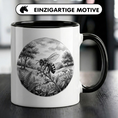 Tasse mit dem Motiv Biene in der Wildnis - Ansicht 3