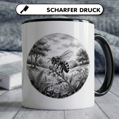 Tasse mit dem Motiv Biene in der Wildnis - Ansicht 5
