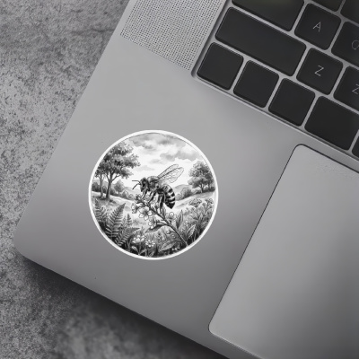 Biene in der Wildnis Aufkleber Bunt - Ansicht 7
