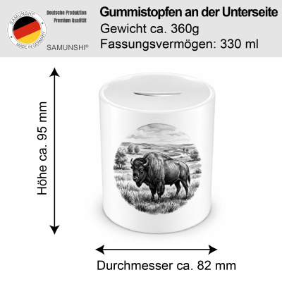 Spardose mit dem Motiv Bison in der Wildnis - Ansicht 2