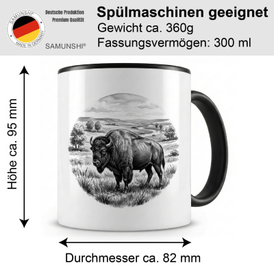 Tasse mit dem Motiv Bison in der Wildnis - Ansicht 2