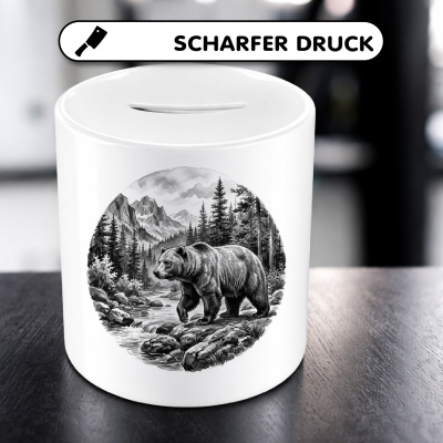 Spardose mit dem Motiv B�r in der Wildnis - Ansicht 5