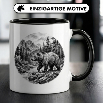 Tasse mit dem Motiv B�r in der Wildnis - Ansicht 3