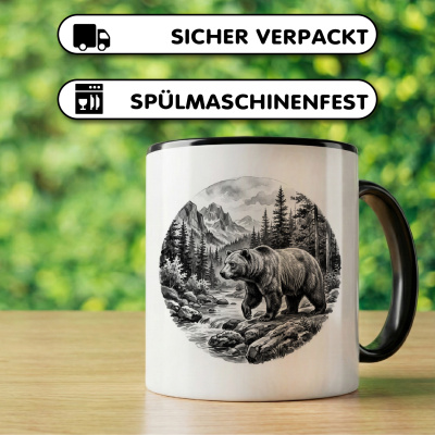 Tasse mit dem Motiv B�r in der Wildnis - Ansicht 4