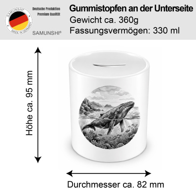 Spardose mit dem Motiv Buckelwal in der Wildnis - Ansicht 2